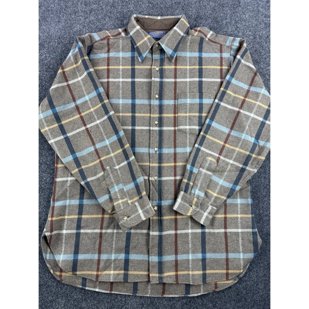 Vintage Pendleton Wool Shirt‎ Jacket XL Made USA Lined Plaid - Picture 2 of 13